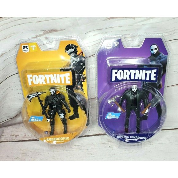 Fortnite Brutus(Shadow) & Supersonic Solo Mode Action Figure Bundle W/ Weapons - Picture 1 of 12